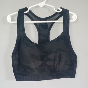 Avia Black Camouflage Sports Bra Size Small (4-6)